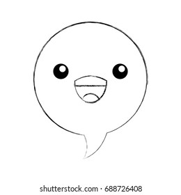 speech bubble kawaii character