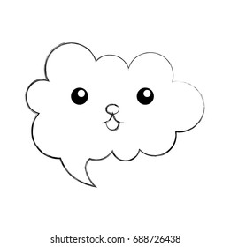speech bubble kawaii character