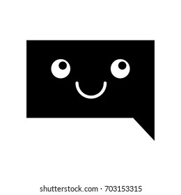 speech bubble kawaii character