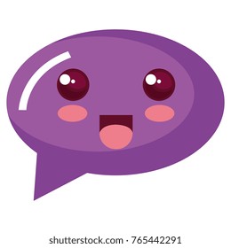 speech bubble kawaii character