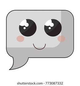speech bubble kawaii character