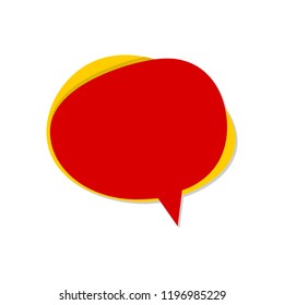 Speech bubble label sale with shadow