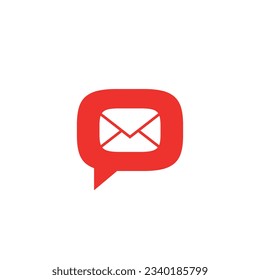Reden Sie Blase und Brief. Vektorsymbol-Design.
