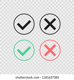 Speech Bubble Like Dos And Donts. Check Mark. Concept Of Checklist Element And Reject Or Accept Check Mark Symbol For Evaluation Quiz. Vector Illustration. Check Mark Icon.