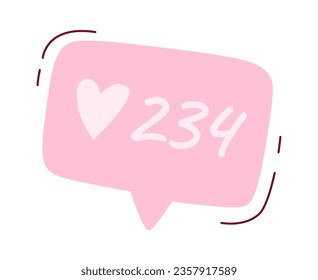 Sprechblase mit Likes Counter Vektorgrafik
