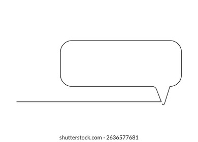 Icône Art Discours En Forme De Ligne À Bulle. Graphique À Cadre En Ligne Continu. Elément Bordure Texte Contour. Silhouette de zone de texte vide de la conversation par web. Ligne de gribouillage à traits fins modifiable. 