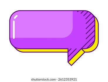 Speech bubble in line art style. Decorative abstract background.