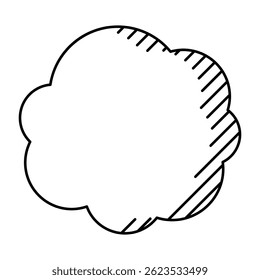 Burbuja de discurso en estilo de arte de línea. Fondo abstracto decorativo.