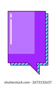 Speech bubble in line art style. Decorative abstract background.