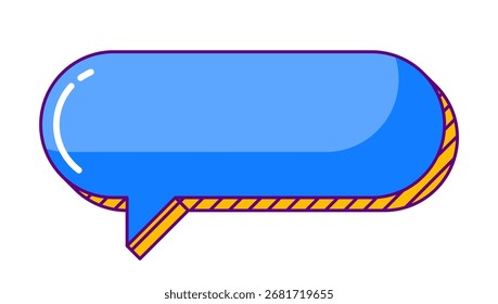 Speech bubble in line art style. Decorative abstract background.