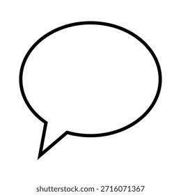 Burbuja del discurso. Línea en blanco mensaje de chat icono de notificación Vector emergente. Elemento de diseño de contorno plano para interfaces de conversación, redes sociales, Sitios web de negocios y aplicaciones móviles. EPS 10.