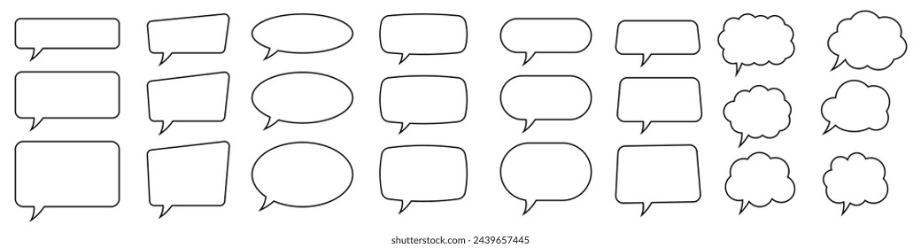 Speech bubble line icon, speech balloon, chat bubble art vector icon for apps and websites.