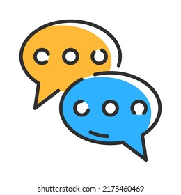 Speech Bubble Line Icon. Business Online Chat Logo. Vector Illustration