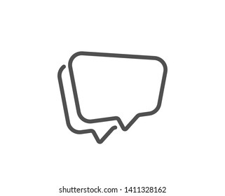 Speech bubble line icon. Chat sign. Social media message symbol. Quality design element. Linear style speech bubble icon. Editable stroke. Vector