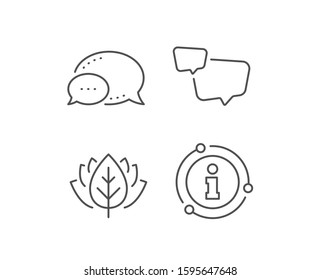 Speech bubble line icon. Chat bubble, info sign elements. Chat sign. Social media message symbol. Linear speech bubble outline icon. Information bubble. Vector