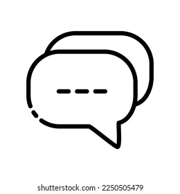 Speech bubble line icon. communication, chat, question mark, exclamation point, callout, notification, reaction. communication concept. Vector black line icon on white background