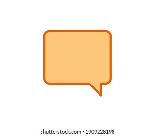 Speech bubble line icon. High quality outline symbol for web design or mobile app. Thin line sign for design logo. Color outline pictogram on white background