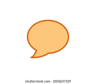 Icono de línea de burbuja de voz. Símbolo de esquema de alta calidad para diseño web o aplicación móvil. Firma de línea delgada para el logotipo de diseño. Pictograma de contorno de color sobre fondo blanco