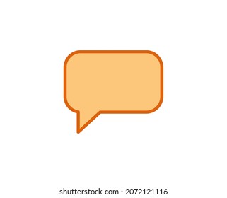 Speech bubble line icon. High quality outline symbol for web design or mobile app. Thin line sign for design logo. Color outline pictogram on white background