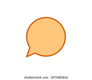 Speech bubble line icon. High quality outline symbol for web design or mobile app. Thin line sign for design logo. Color outline pictogram on white background