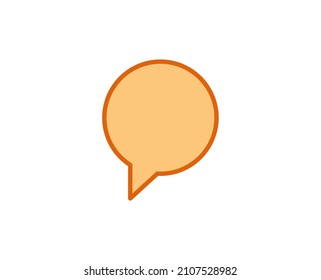 Icono de línea de burbuja de voz. Símbolo de esquema de alta calidad para diseño web o aplicación móvil. Firma de línea delgada para el logotipo de diseño. Pictograma de contorno de color sobre fondo blanco
