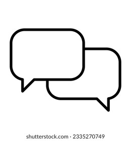 speech bubble line icon, outline vector sign, linear style pictogram isolated on white. Study symbol, logo illustration. Editable stroke