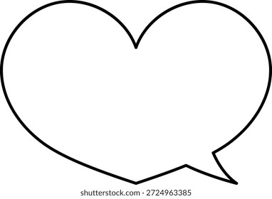 Speech bubble line icon set. Set of blank white speech bubble in flat design, chatting box, message box icon. Balloon doodle style of thinking sign symbol.