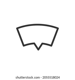 Icono de la línea de burbuja de voz, signo o símbolo. Pictograma de primera calidad con un diseño de diseño. Icono de vector perfecto de burbuja de voz aislado en un fondo blanco. 