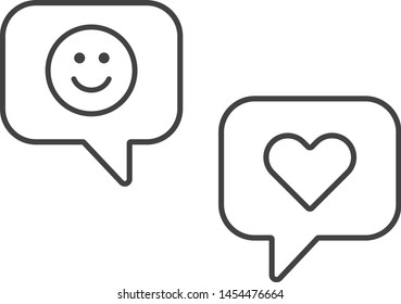 speech bubble line icon symbol