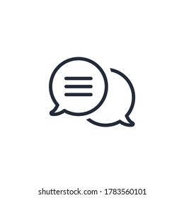 Speech bubble line icon symbol vector