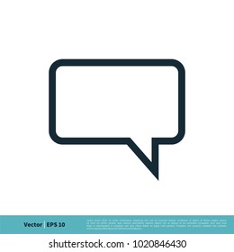 Speech Bubble Line Icon Vector Logo Template Illustration Design. Vector EPS 10.