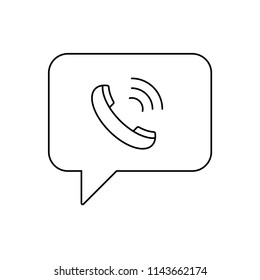 Speech bubble line icon, vector illustration design. Communication collection.