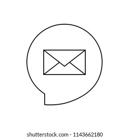 Speech bubble line icon, vector illustration design. Communication collection.