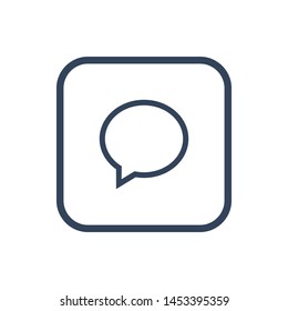 Speech Bubble Line Icon vector