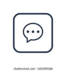 Speech Bubble Line Icon vector