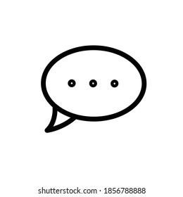 speech bubble line icon, vector illustration