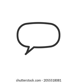 Icono de línea de burbuja de voz. Símbolo web para web y aplicaciones. Diseño de firma en el estilo de contorno. Objeto de trazo de burbuja de voz.