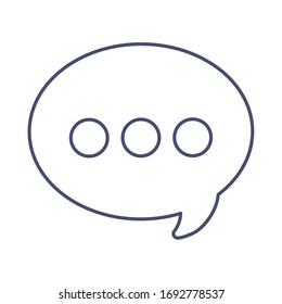 speech bubble , line style icon vector illustration design