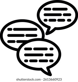 Speech Bubble Line Vector Icon Design
