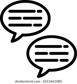 Speech Bubble Line Vector Icon Design