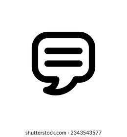 Speech bubble, line web or mobile interface vector icon.