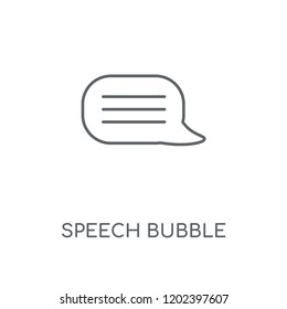 Speech bubble linear icon. Speech bubble concept stroke symbol design. Thin graphic elements vector illustration, outline pattern on a white background, eps 10.