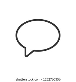  speech bubble. linear icon. Line with editable stroke