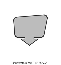 speech bubble. linear icon. Line with editable stroke stock vector illustration