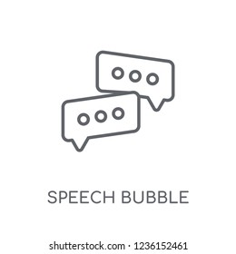 Speech bubble linear icon. Modern outline Speech bubble logo concept on white background from Communication collection. Suitable for use on web apps, mobile apps and print media.