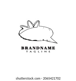 símbolo de dibujos animados del logo de la burbuja de voz plantilla ilustración vectorial moderna plana