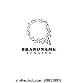 logo de la burbuja de habla icono plantilla de icono negro vector moderno creativo