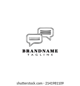 speech bubble logo cartoon icon template black modern graphic illustration