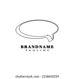 speech bubble logo cartoon icon template symbol modern vector illustration