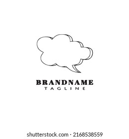 speech bubble logo cartoon icon concept black modern vector illustration